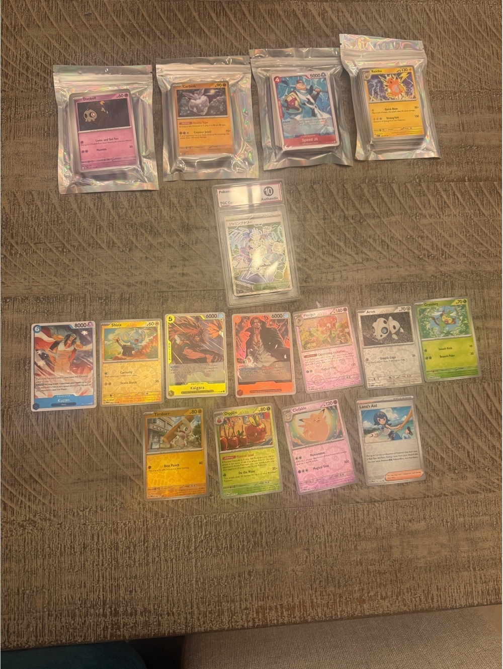 132 Card Pokemon One Piece TCG Lot Reverse Holos Foils Japanese TGC 10 Slab